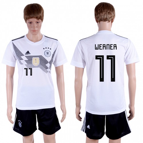 Germany #11 Werner White Home Soccer Country Jersey